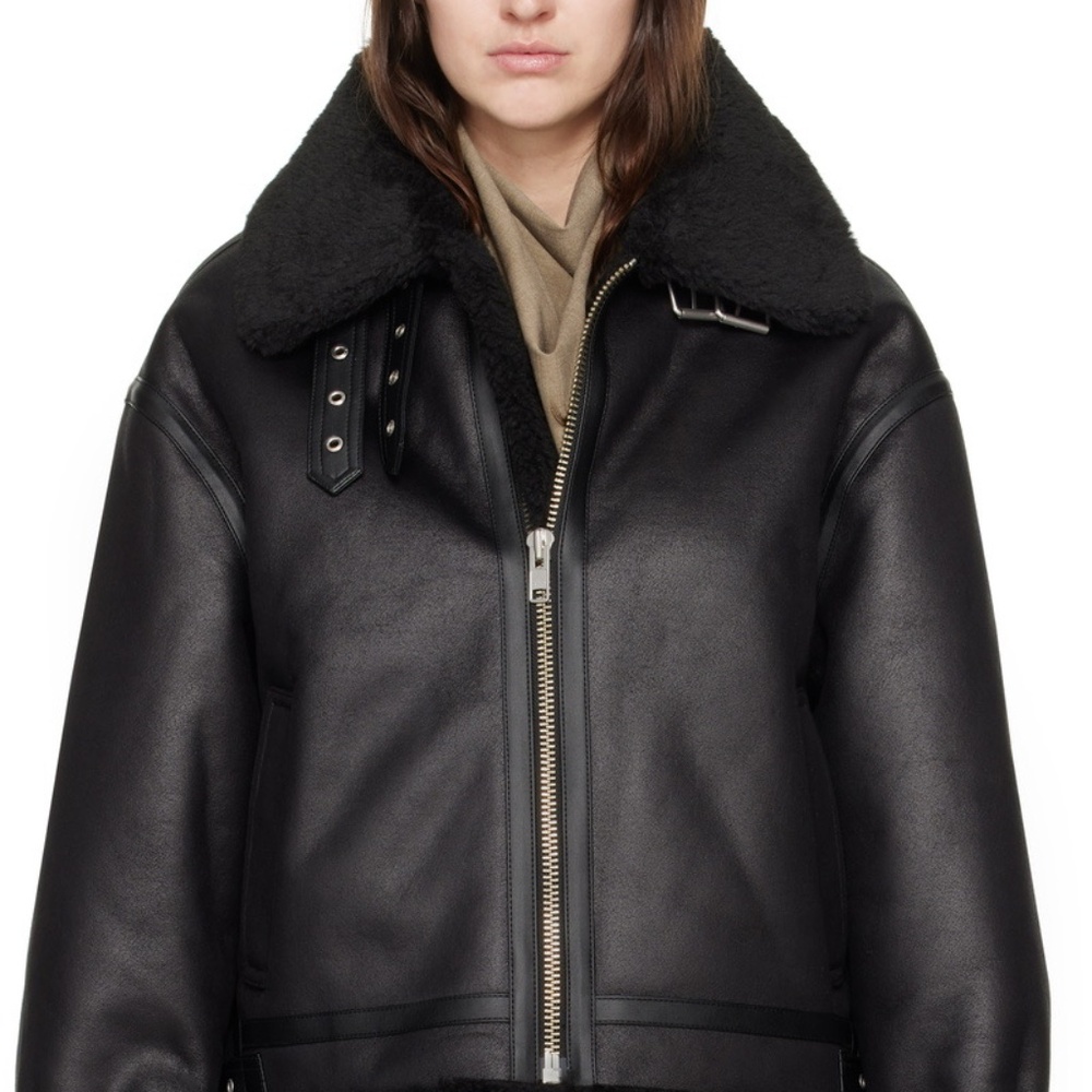 Dunst Black Leather and Shearling Jacket